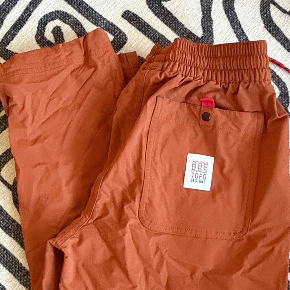 Topo Designs Burnt Orange Women’s Bouldering Pants XS